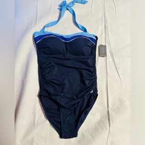 NEW Women's NAUTICA Deepsea One-Piece Blue Swimsuit, Size Medium.